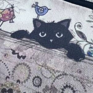 Charming Black Cat zippered pouches 6 ea